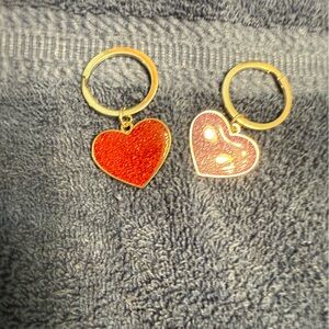 Heart Shaped Red and Pink Keychains